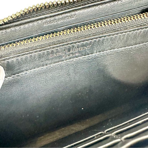 Saint Laurent Matte Black Leather Long Wallet - Picture 9 of 16